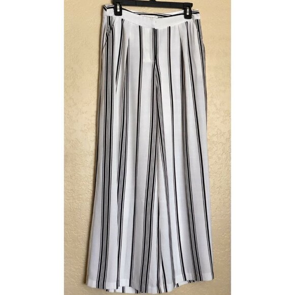 Cameo Womens White Striped Real Talk Wide-Leg Pant - Picture 10 of 12